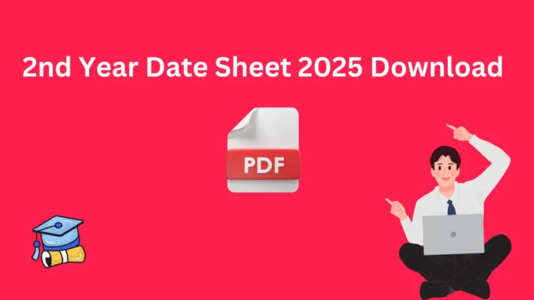 2nd Year Date Sheet 2025